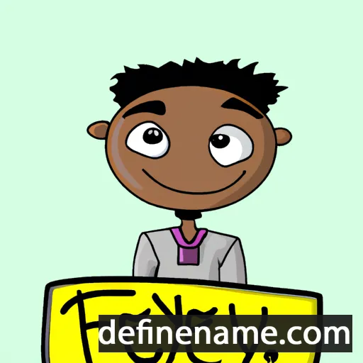 cartoon of the name Feyi