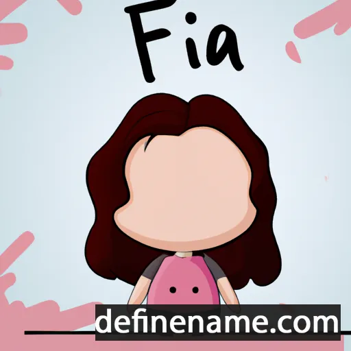 cartoon of the name Fía