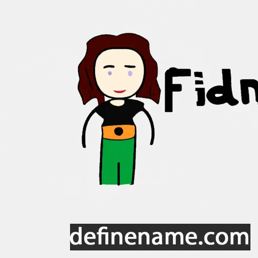 cartoon of the name Fidan