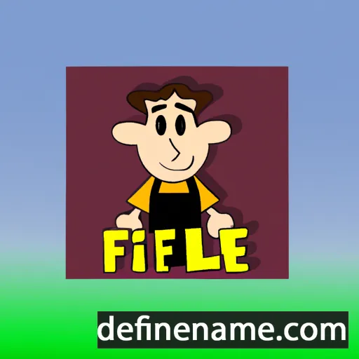 cartoon of the name Fiel