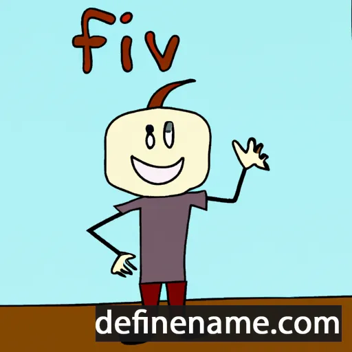 cartoon of the name Fivi