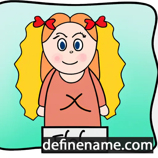 cartoon of the name Fjóla