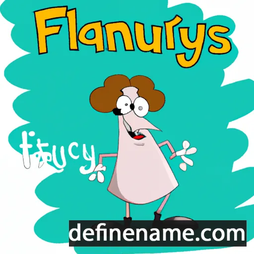 cartoon of the name Flaunys