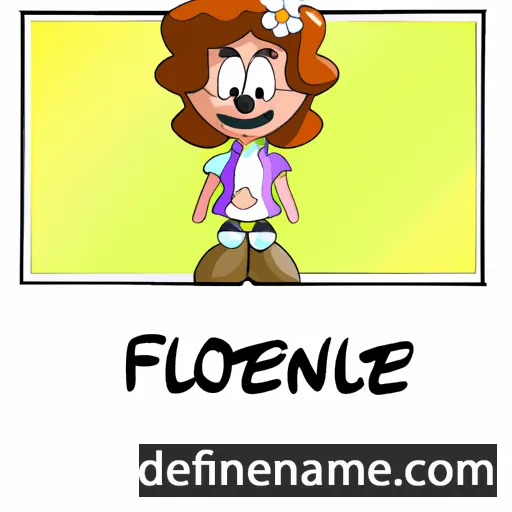 cartoon of the name Florene