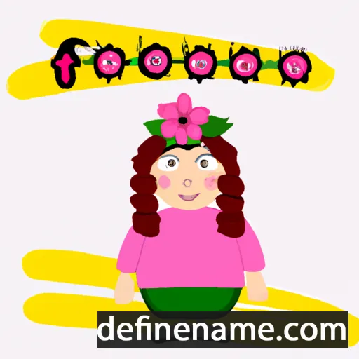 cartoon of the name Florijona