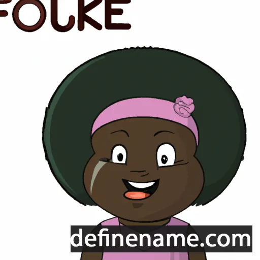 cartoon of the name Foluke