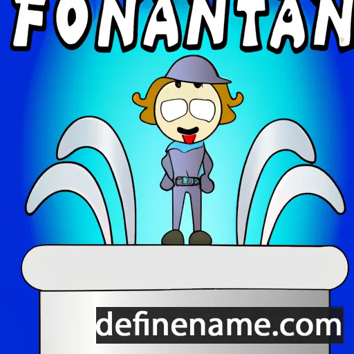 cartoon of the name Fontain