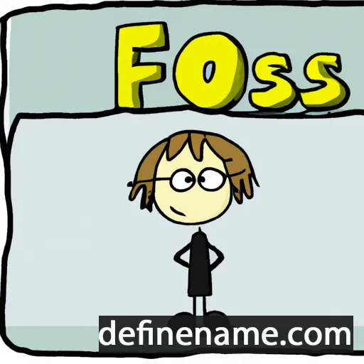 cartoon of the name Foss