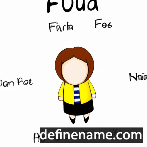 cartoon of the name Fouzia