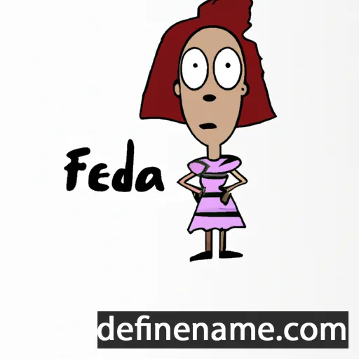 cartoon of the name Fréda