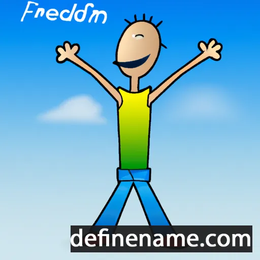 cartoon of the name Freedom