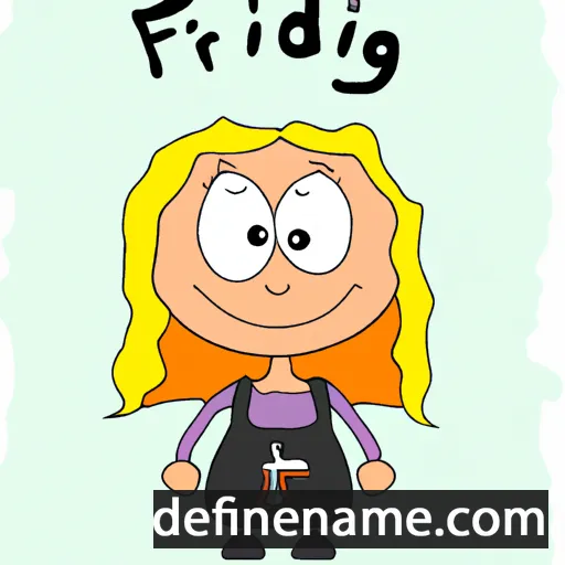 cartoon of the name Fríðbjørg