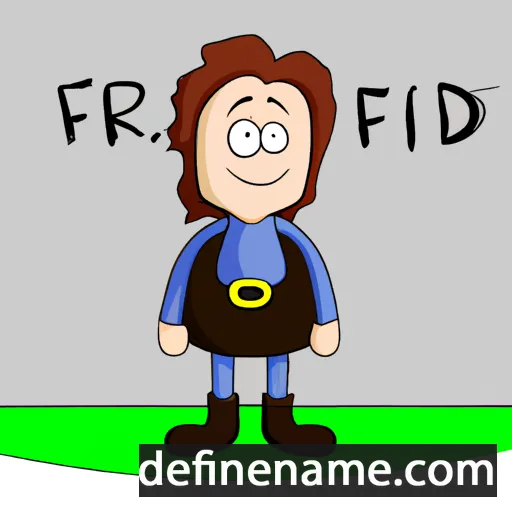 cartoon of the name Friðmey