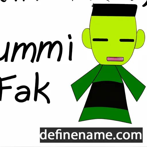 cartoon of the name Fumiaki