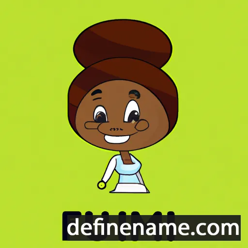 cartoon of the name Funmi