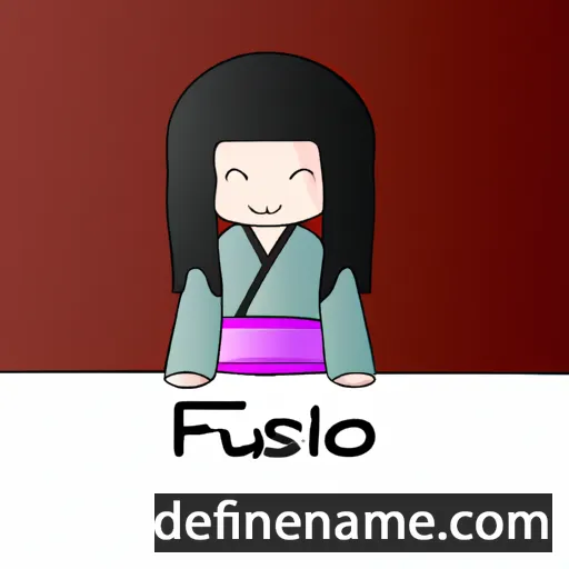 cartoon of the name Fusayo