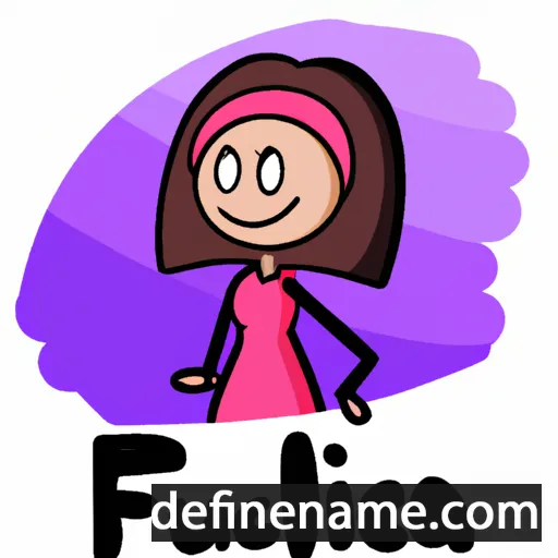 cartoon of the name Fuscia