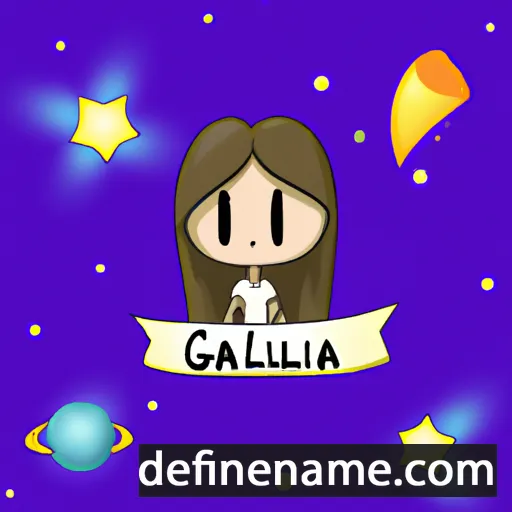 cartoon of the name Galaxia