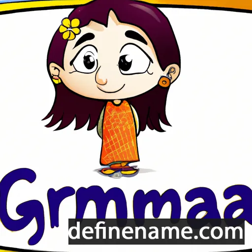 cartoon of the name Garima