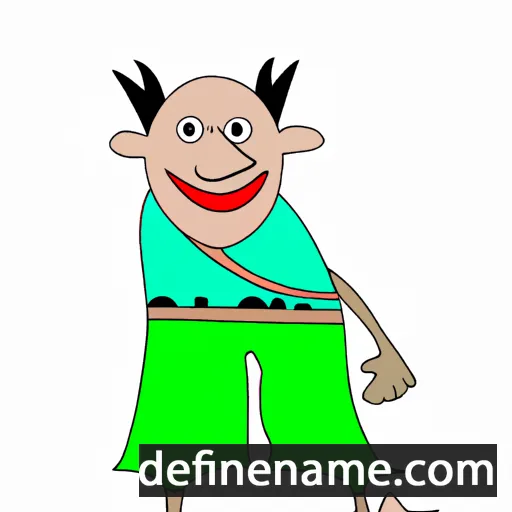 cartoon of the name Gaun