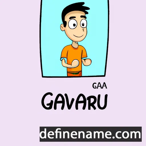 cartoon of the name Gaurav