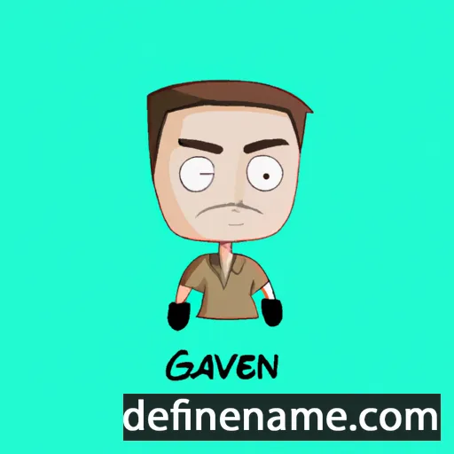 cartoon of the name Gaven