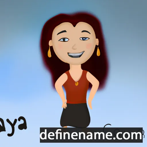 cartoon of the name Gavya