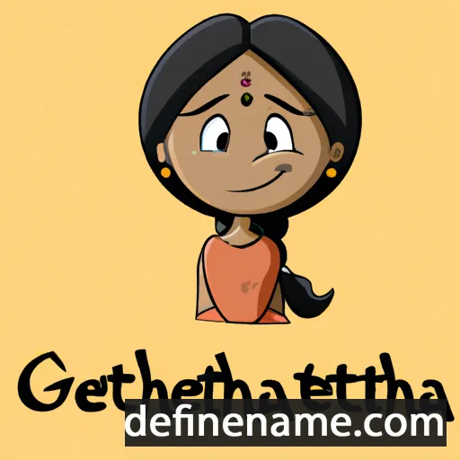 cartoon of the name Geethakshita