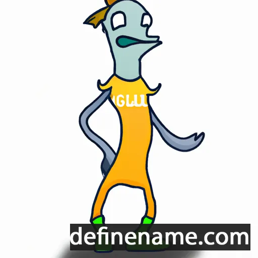 cartoon of the name Gelagile