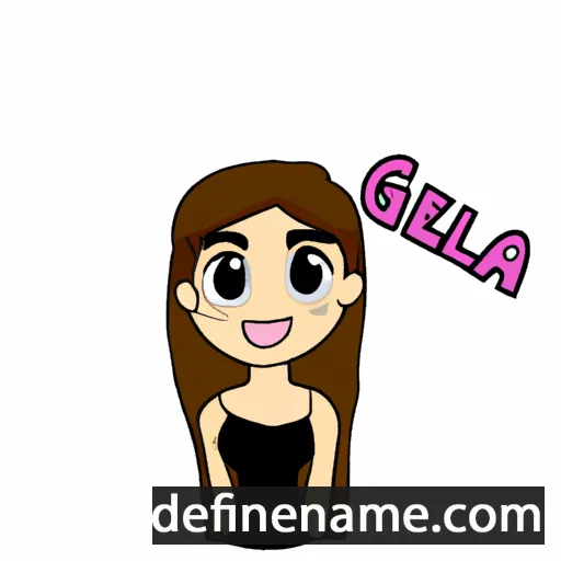 cartoon of the name Gelica