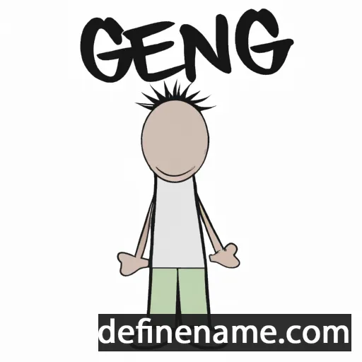 cartoon of the name Genc