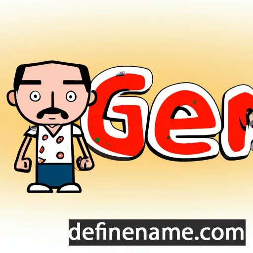 cartoon of the name Genc