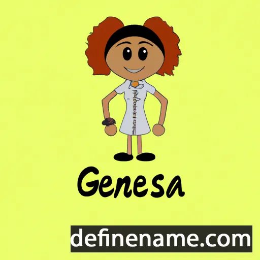 cartoon of the name Genésia