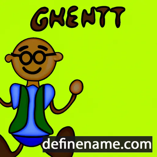 cartoon of the name Geneth