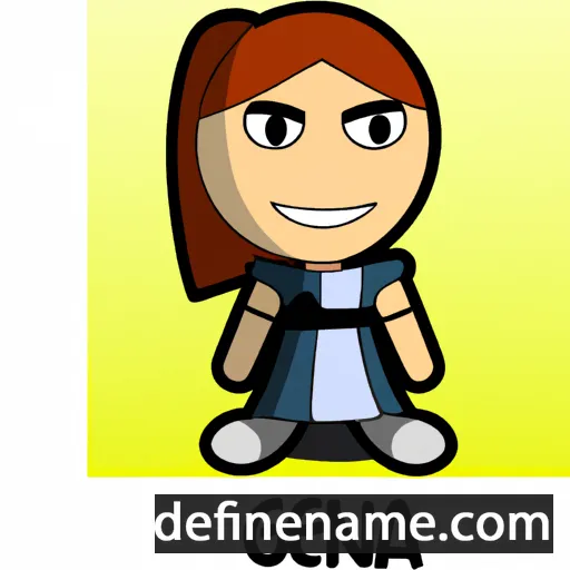 cartoon of the name Genia