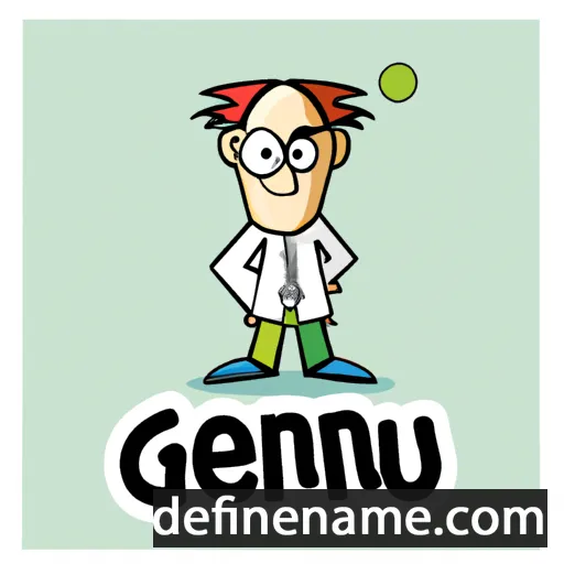 cartoon of the name Geniu