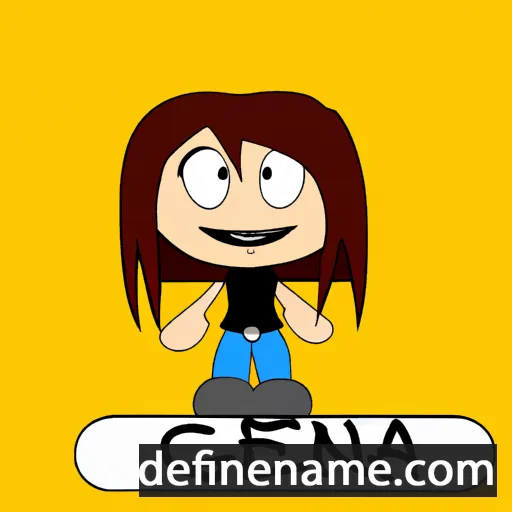 cartoon of the name Genna