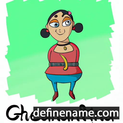 cartoon of the name Geshtinanna