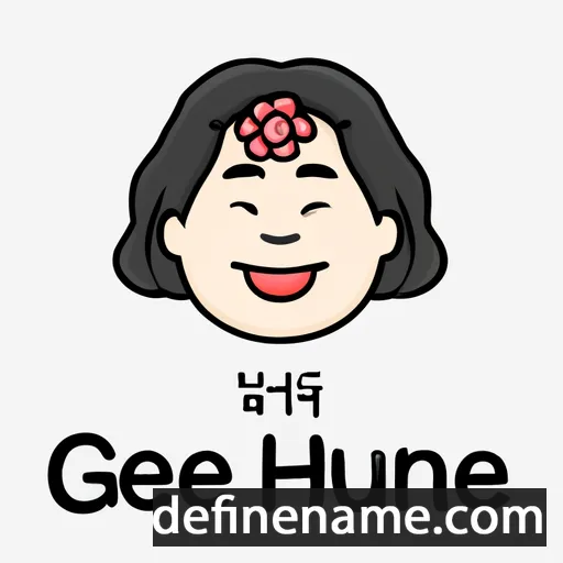 cartoon of the name Geun-hye