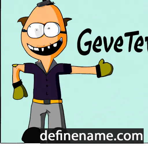 cartoon of the name Gevert