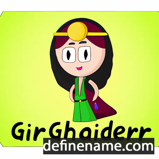 cartoon of the name Ghadeer