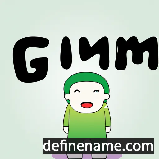 cartoon of the name Gi-nam