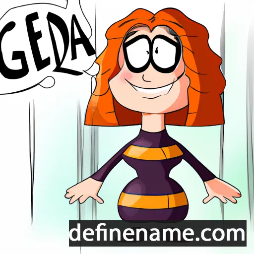 cartoon of the name Gieda