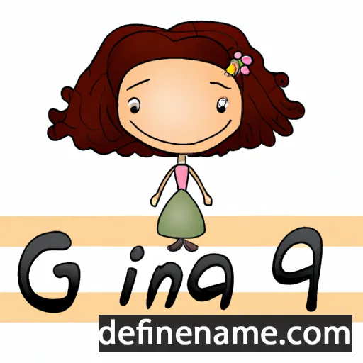 cartoon of the name Ginia