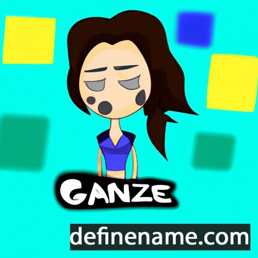 cartoon of the name Gizane