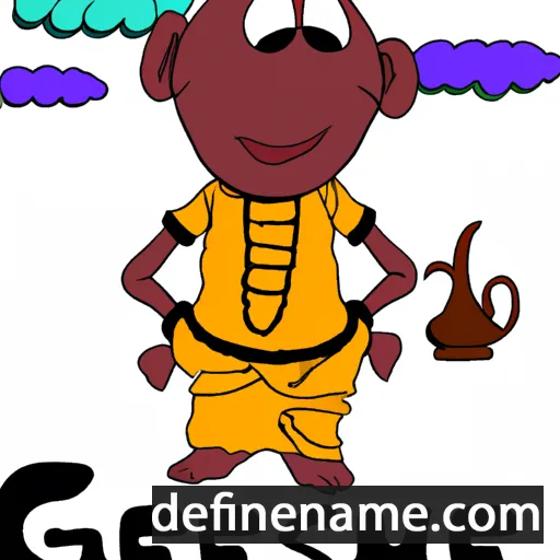 cartoon of the name Gneshe