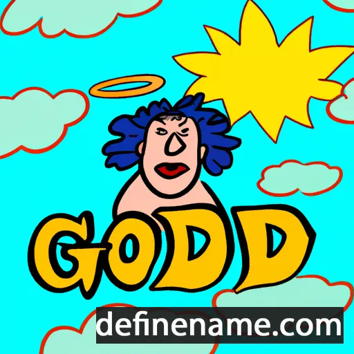 cartoon of the name God