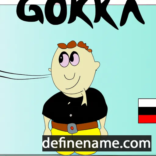 cartoon of the name Gojka