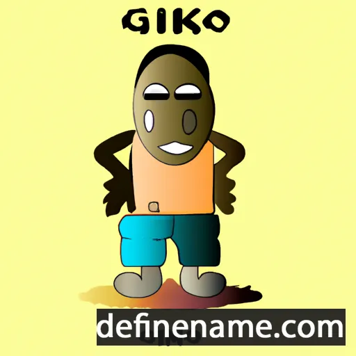 cartoon of the name Goniko