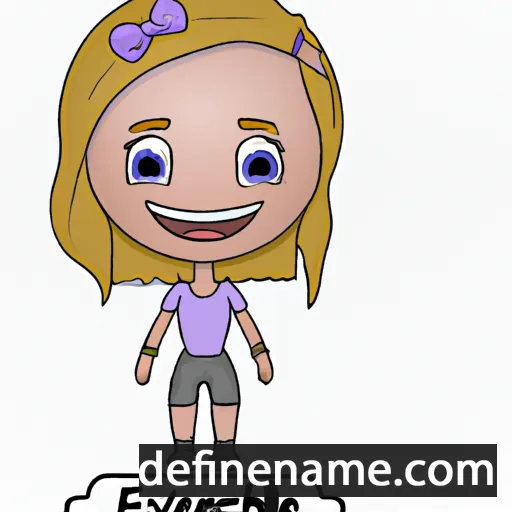 cartoon of the name Everleigh